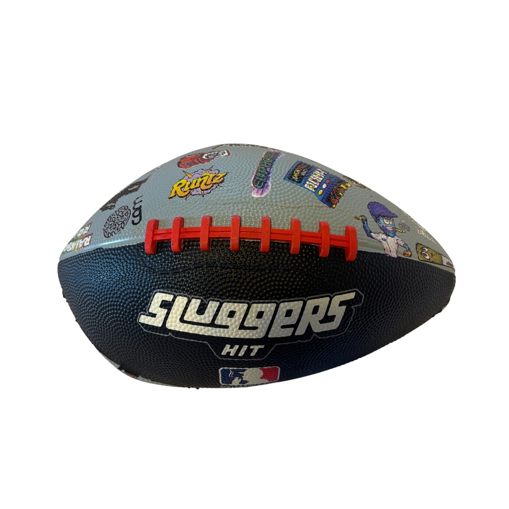 Rare Sluggers Hit Promotional Football All Over Print Collectible Grey Black